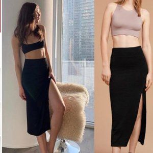 Aritzia Wilfred Shields Midi Side Slit Skirt Size Small